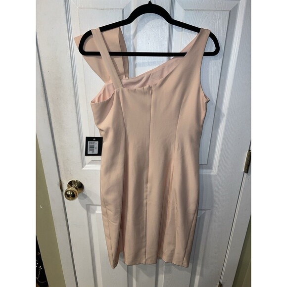 Marina Dress Womens Sz 8 Pink Asymmetrical Sheath Ruffle Romantic feminine New - Picture 10 of 13